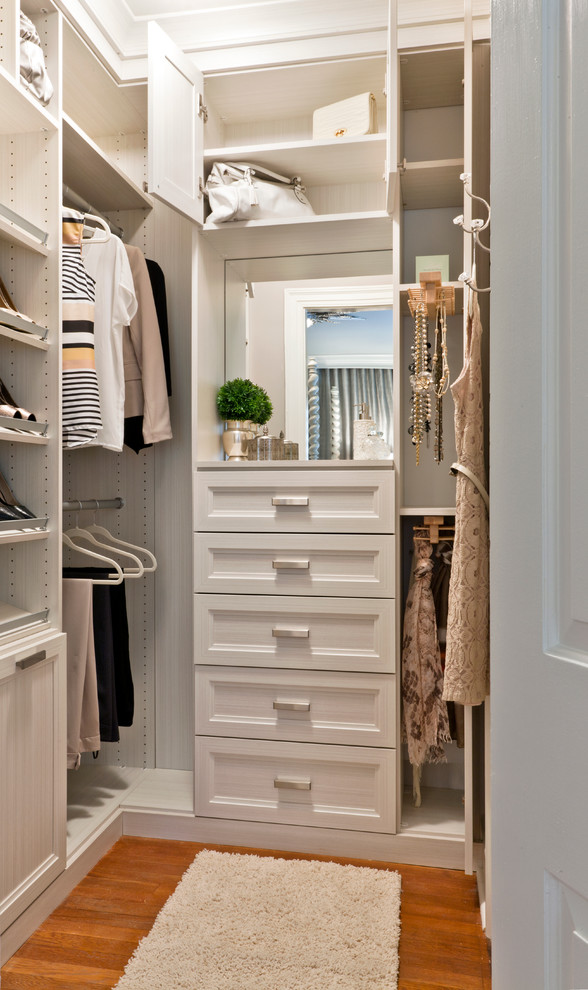 small-walk-in-closet-organization-ideas-Closet-Transitional-with-accessory-storage-shoe-shelf
